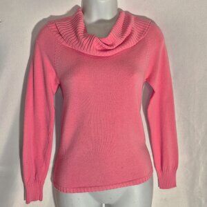 TWENTYONE stylish sweater with cowl neck, Pink in size small